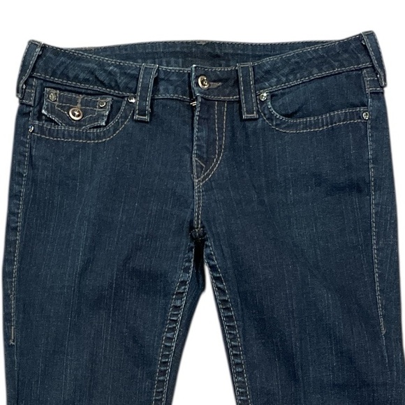 True Religion Julie Straight Jeans SZ 32 Dark Wash 35” Inseam Tall - Picture 6 of 12